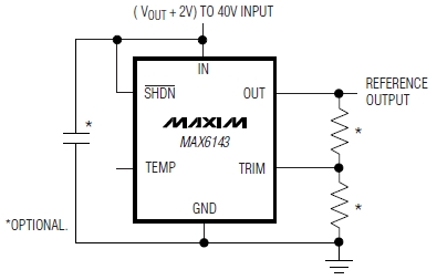 MAX6143A33, Высокопрецизионные источники опорного напряжения с датчиком температуры